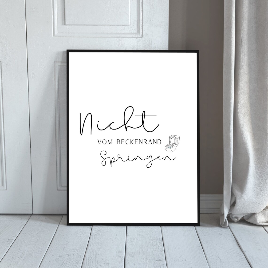 Funny WC Bathroom Typography Poster Print - Image 4