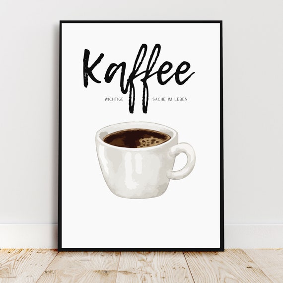Coffee Kitchen Decor Funny Wall Art Coffee Drinks Gifts Illustration Coffee Poster Wall Art Decoration