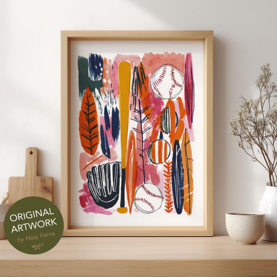Vibrant Zebra Art Print Colorful Gouache Style Abstract Wildlife Poster 83