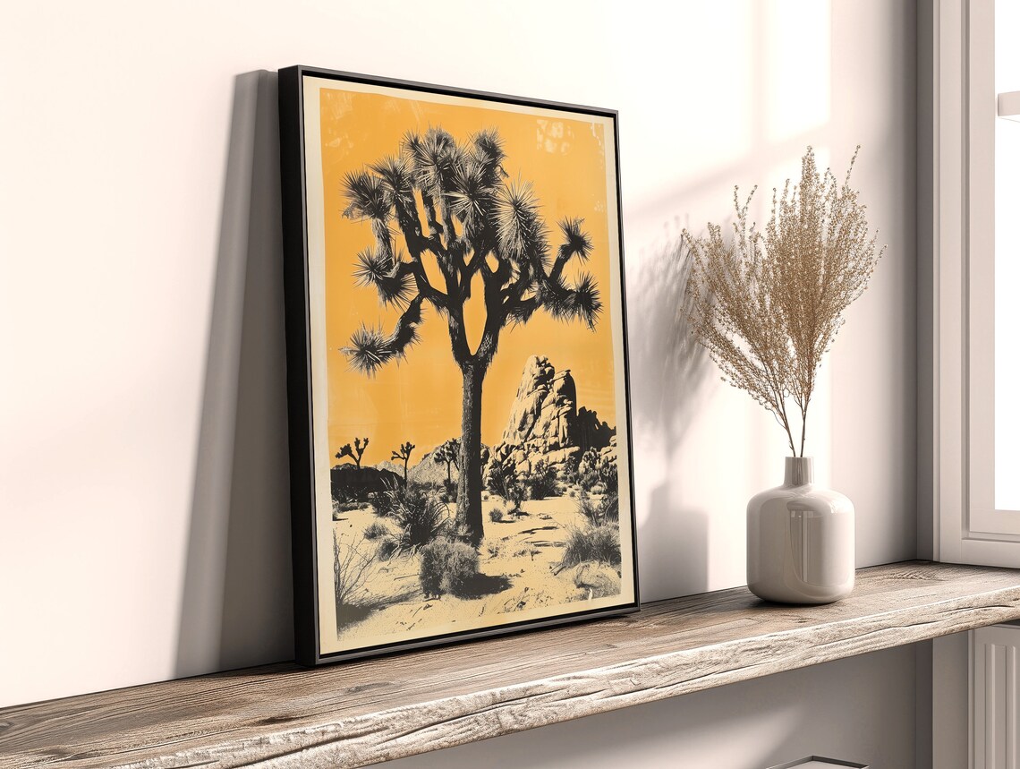 Joshua Tree Vintage Retro Mid-Century Modern Poster Print - Image 2