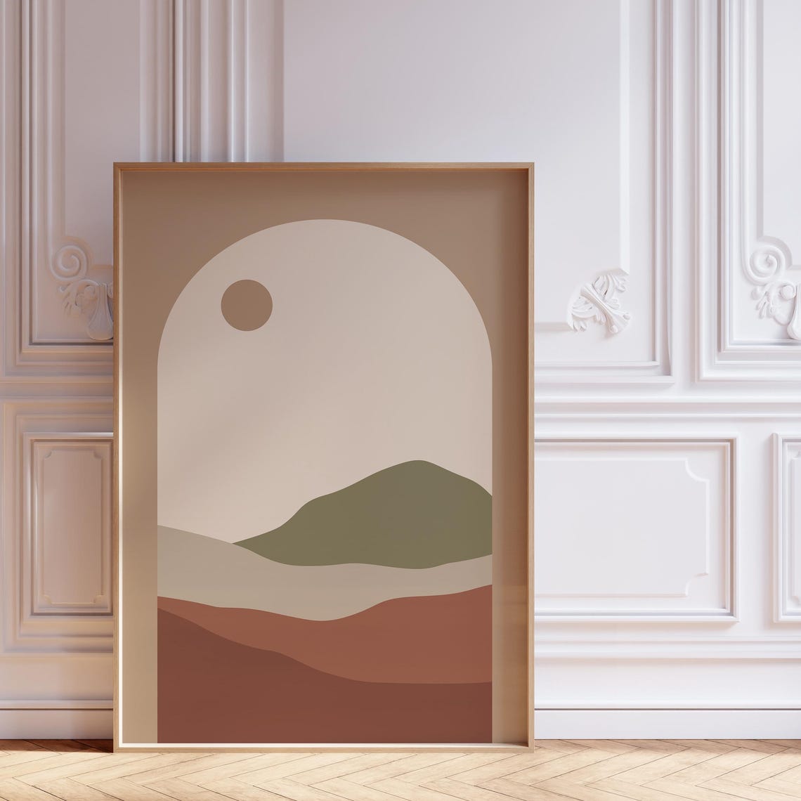Minimalist Abstract Art Print Boho Neutral Decor