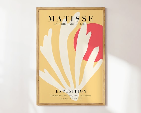 Matisse French Yellow Sun Botanical Cutout Art Exposition Poster