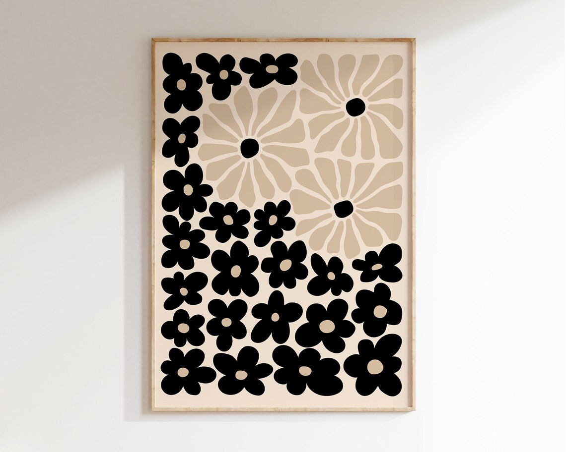 Matisse Style Flower Poster, Abstract Botanical Art Print