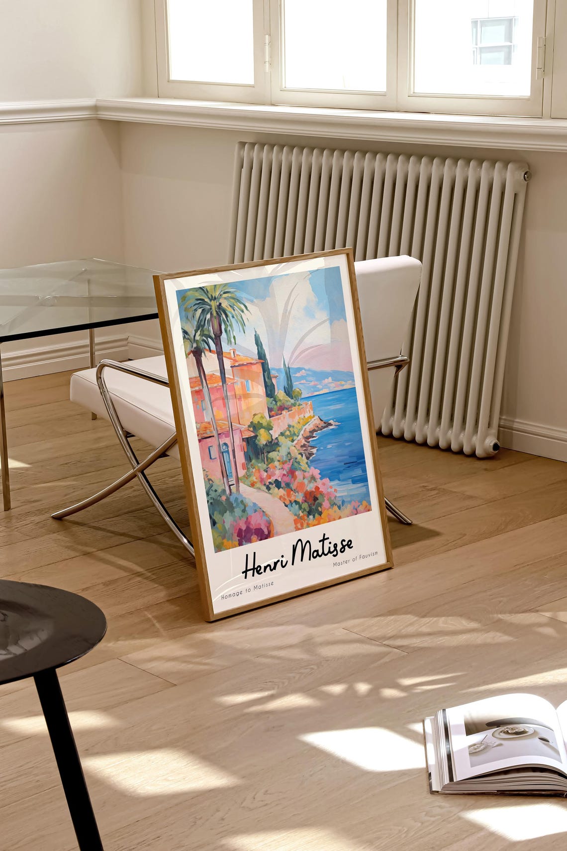 Henri Matisse Homage Coastal Villa Painting Palms Exhibition Print - Image 2