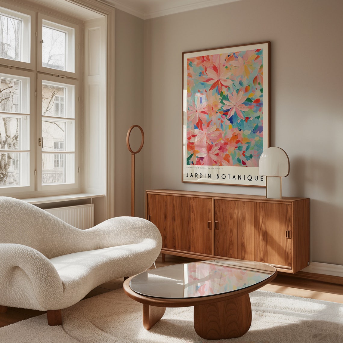 Jardin Botanique Abstract Garden Paintings Pastel Floral Art Poster - Image 3