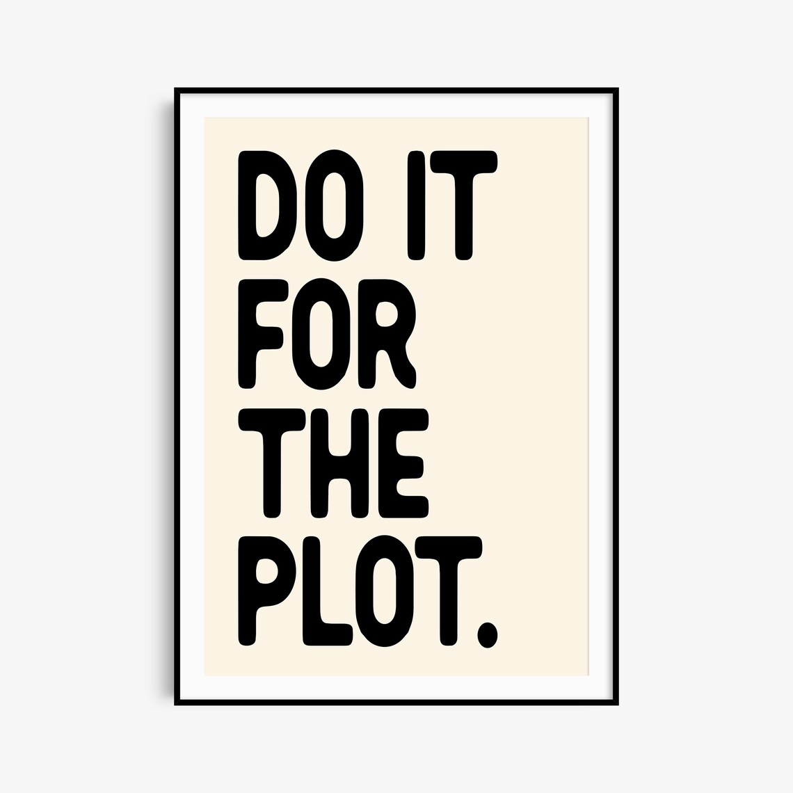 Do It For The Plot Trendy Bar Cart Art Print - Image 2