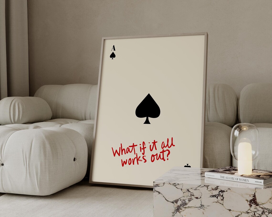 What If It All Works Out Ace of Spades Art Print - Image 4
