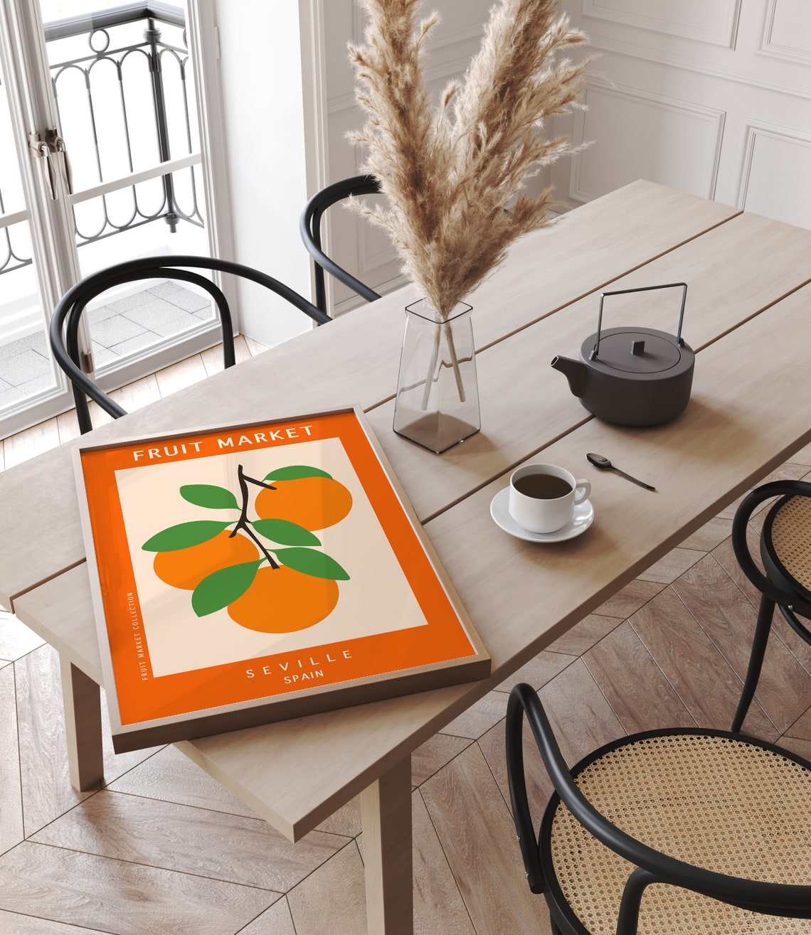 Seville Spain Fruit Market Orange Citrus Retro Kitchen Poster - Image 2