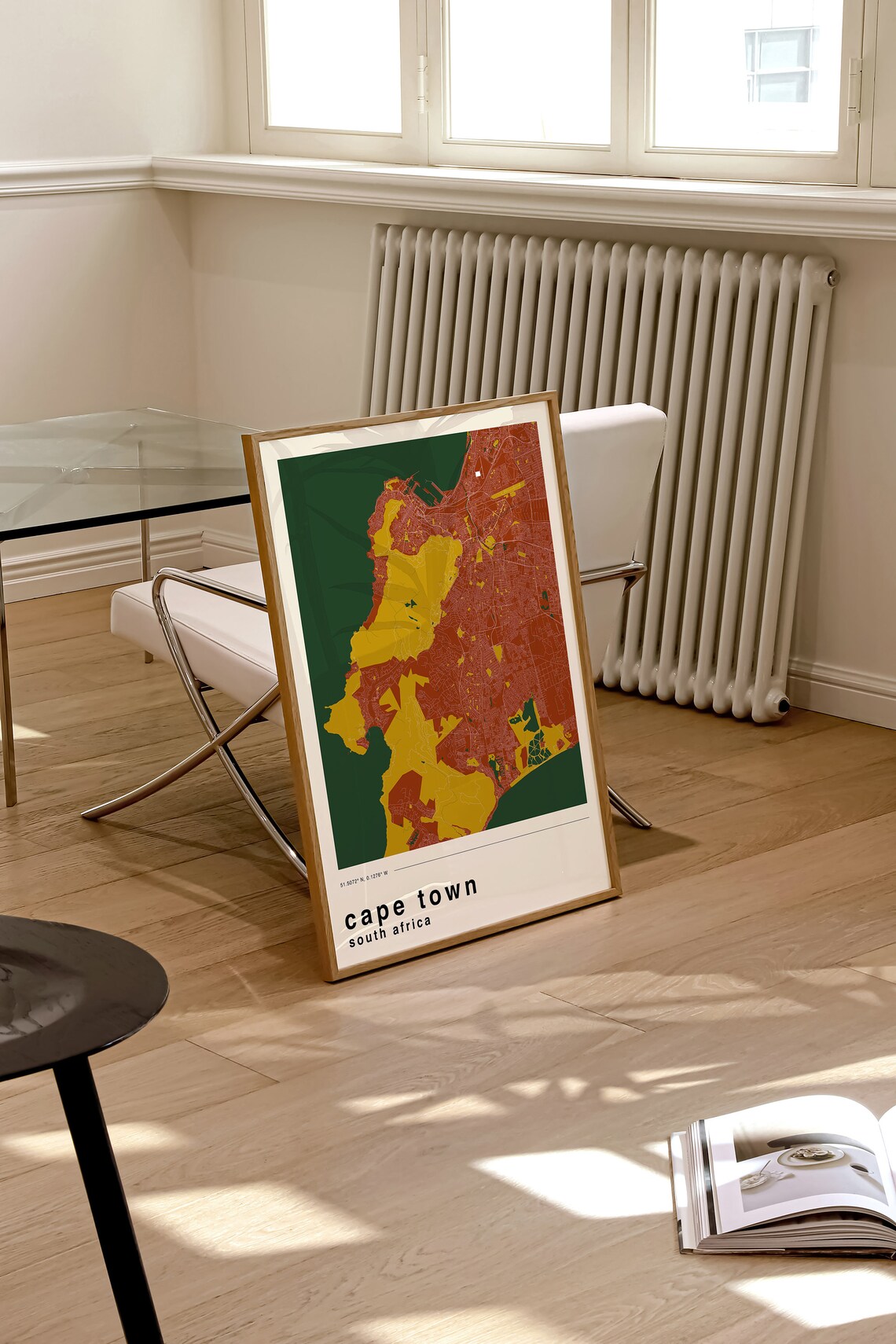 Cape Town South Africa Retro Colorful City Map Travel Poster - Image 2