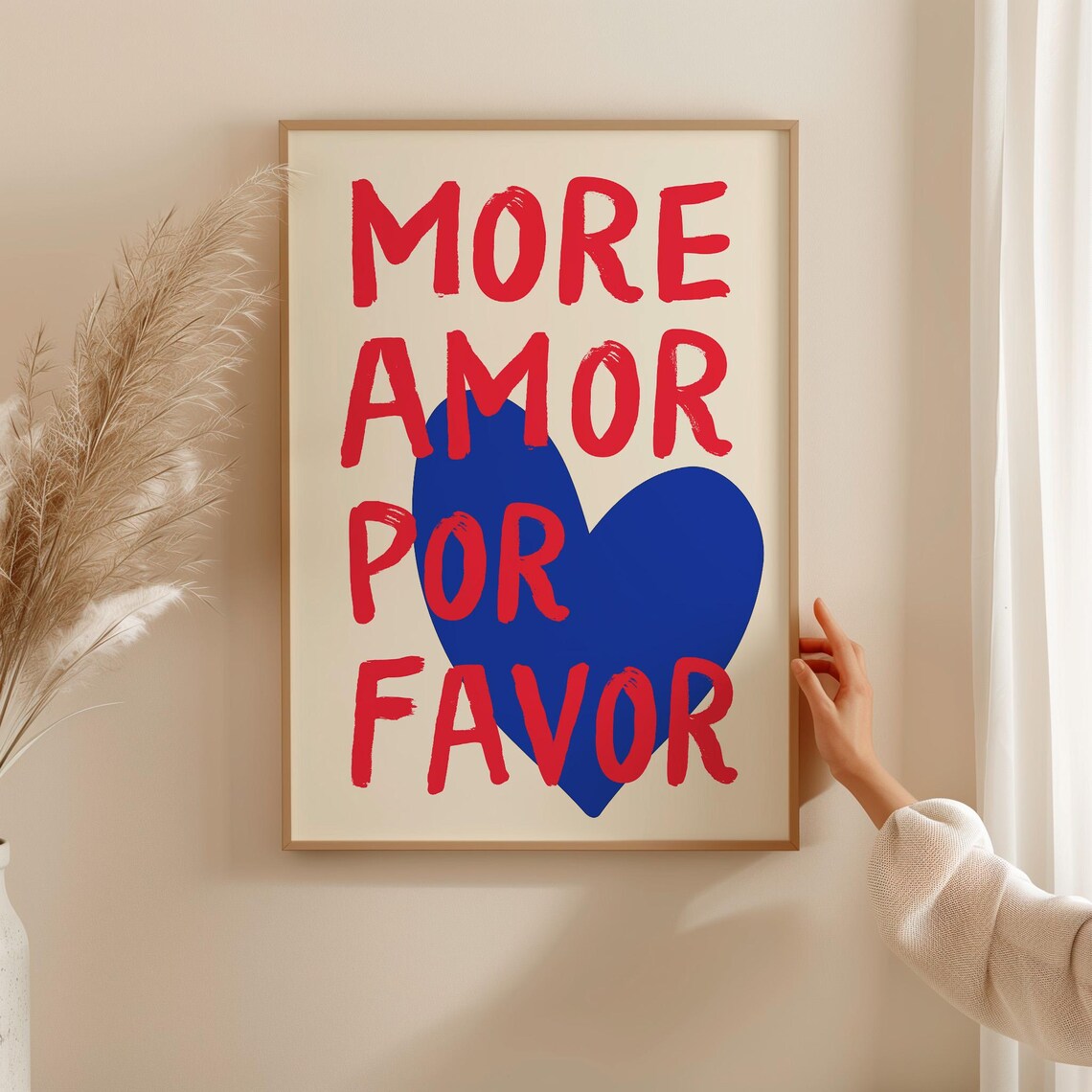 More Amor Por Favor Maximalist Typography Art Print - Image 4