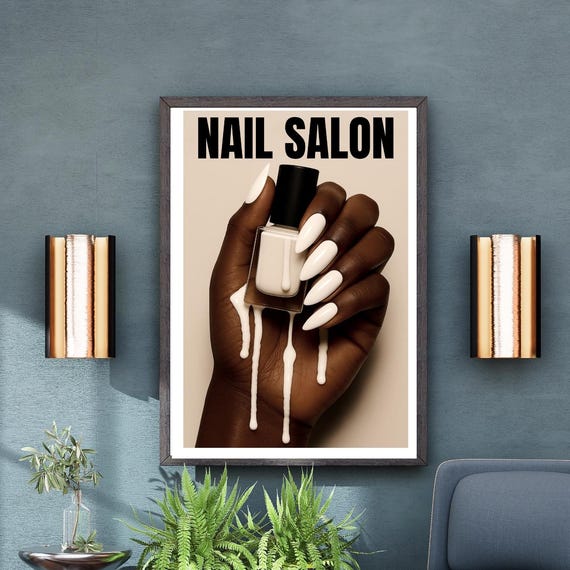 Editorial Style Beauty Salon Prints Nail Art Luxury Studio Decor Tech Gift Fashion Poster