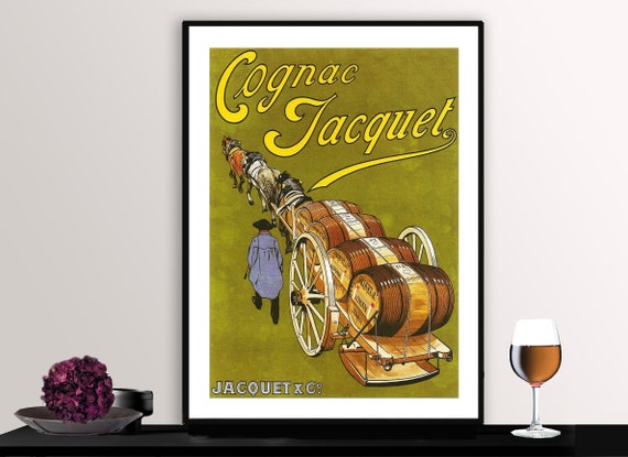 Cognac Jacquet Vintage Fooddrink Poster Poster Print Or Print Gift Idea Wall Decor