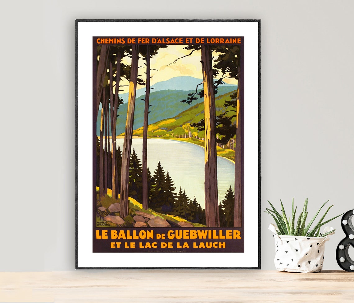 Le Ballon De Guebwiller Lac De La Lauch Alsace French Railways Poster