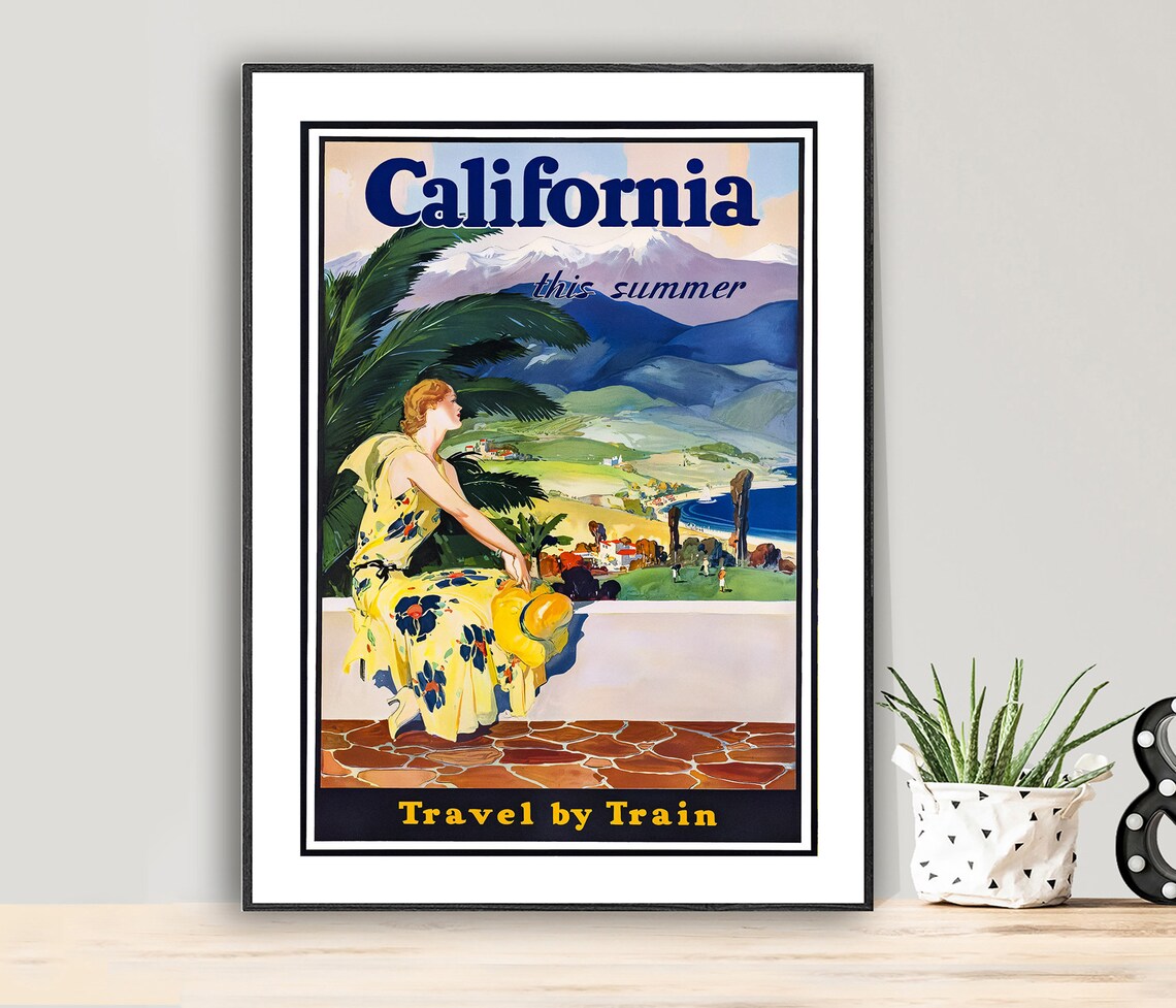 California This Summer Vintage Travel Poster