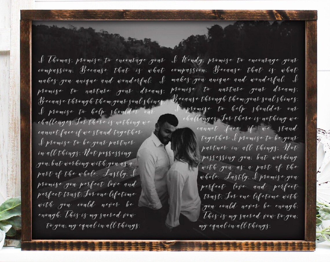 Our Wedding Vows, Anniversary Gift Art Print - Image 2