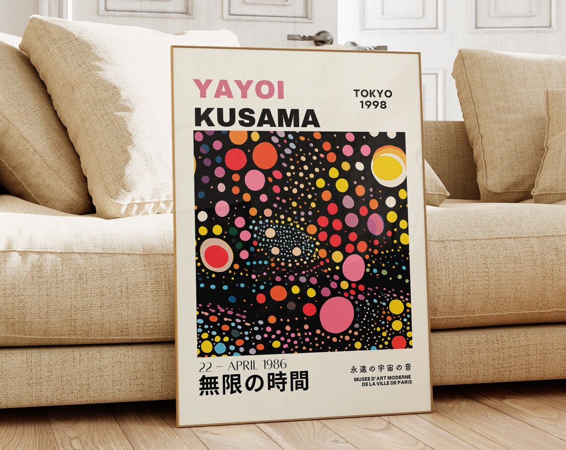 Yayoi Kusama Tokyo 1998 Polka Dot Infinity Field Exhibition Poster
