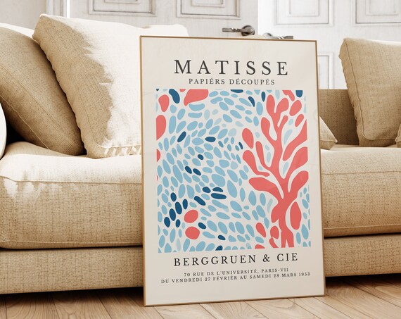 Henri Matisse Print Aesthetic Matisse Poster For Modern Gallery Exhibition Art Minimalist Neutral Wall Art Matisse Cut Outs Gift Idea