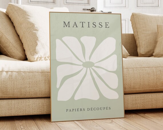 Matisse Inspired Poster Minimalist Neutral Wall Art Aesthetic Henri Matisse Print Room Decor Modern Gallery Exhibition Art Gift Idea