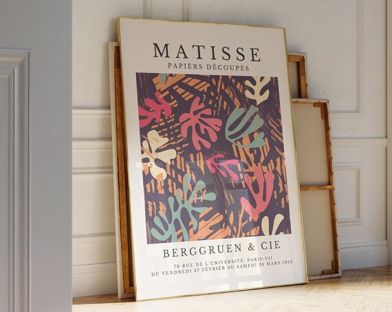 Henri Matisse Print Aesthetic Matisse Poster For Modern Gallery Exhibition Art Minimalist Neutral Wall Art Matisse Cut Outs Gift Idea