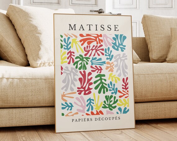 Henri Matisse Print Aesthetic Matisse Poster For Modern Gallery Exhibition Art Minimalist Neutral Wall Art Matisse Cut Outs Gift Idea