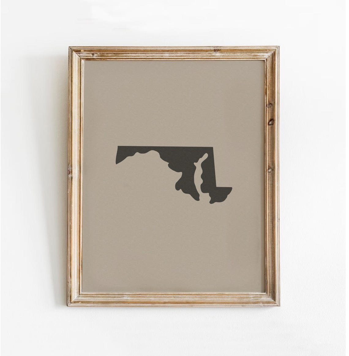Maryland State Silhouette Minimalist Map Home State Decor Poster