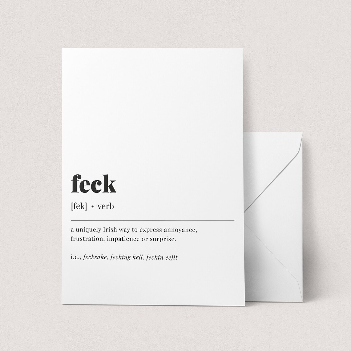Feck Feck Definition Funny Irish Slang Art Print - Image 3