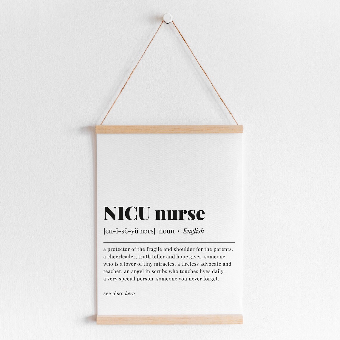 NICU Nurse Definition Gift Appreciation Minimalist Typography Poster - Image 5