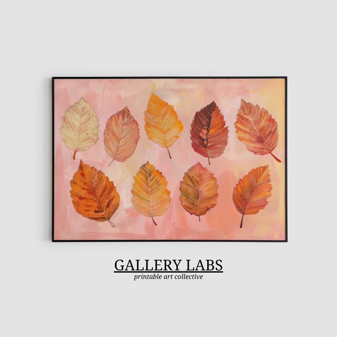 Warm Tone Autumn Landscape Harvest Hues Fall Scene Art Print - Image 2