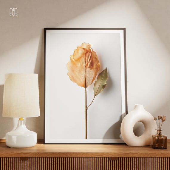 Golden Bloom Minimal Wall Decor Art Poster