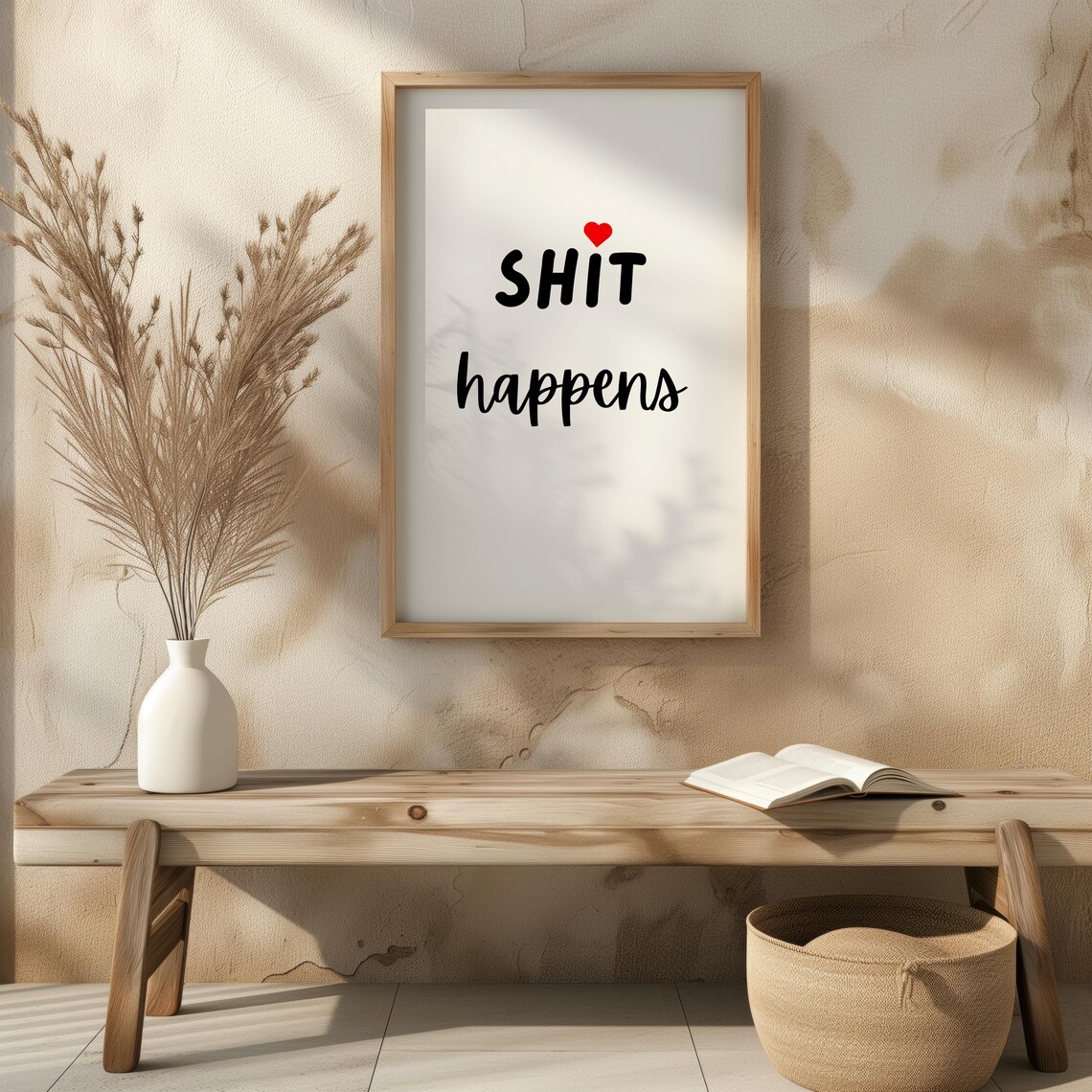Shit Happens Life Quote, Home Kitchen Office Decor - Image 5