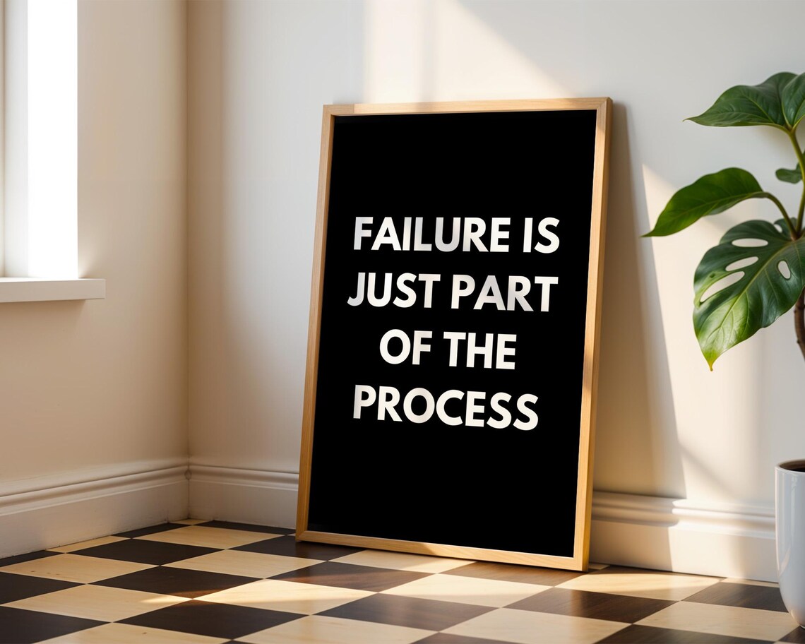 Failure Is Just Part of the Process Motivational Quote Poster - Image 2