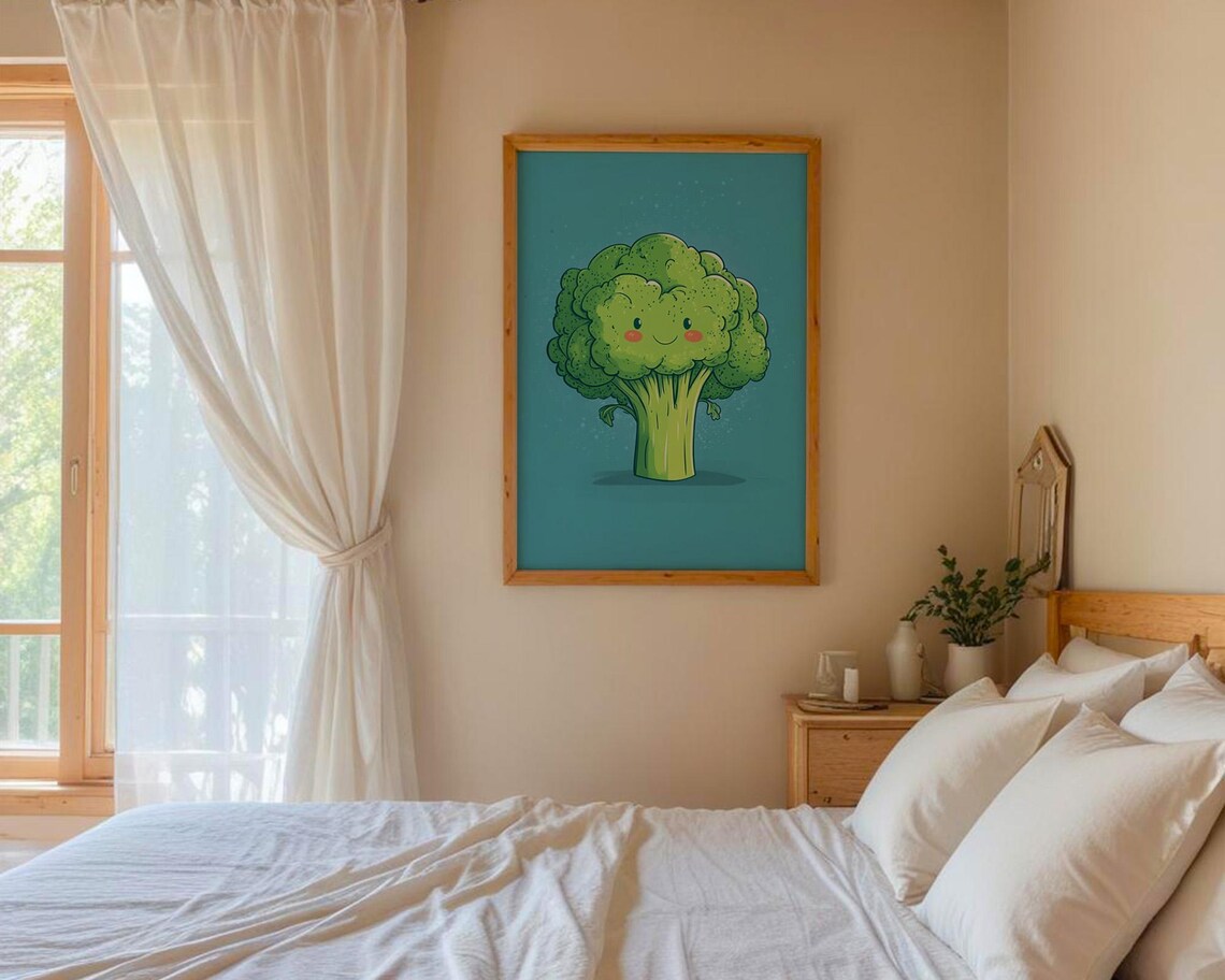 Cute Broccoli Poster Wall Art For Home Kitchen Decor Fun Vegetable Art For Kids Rooms - Image 5