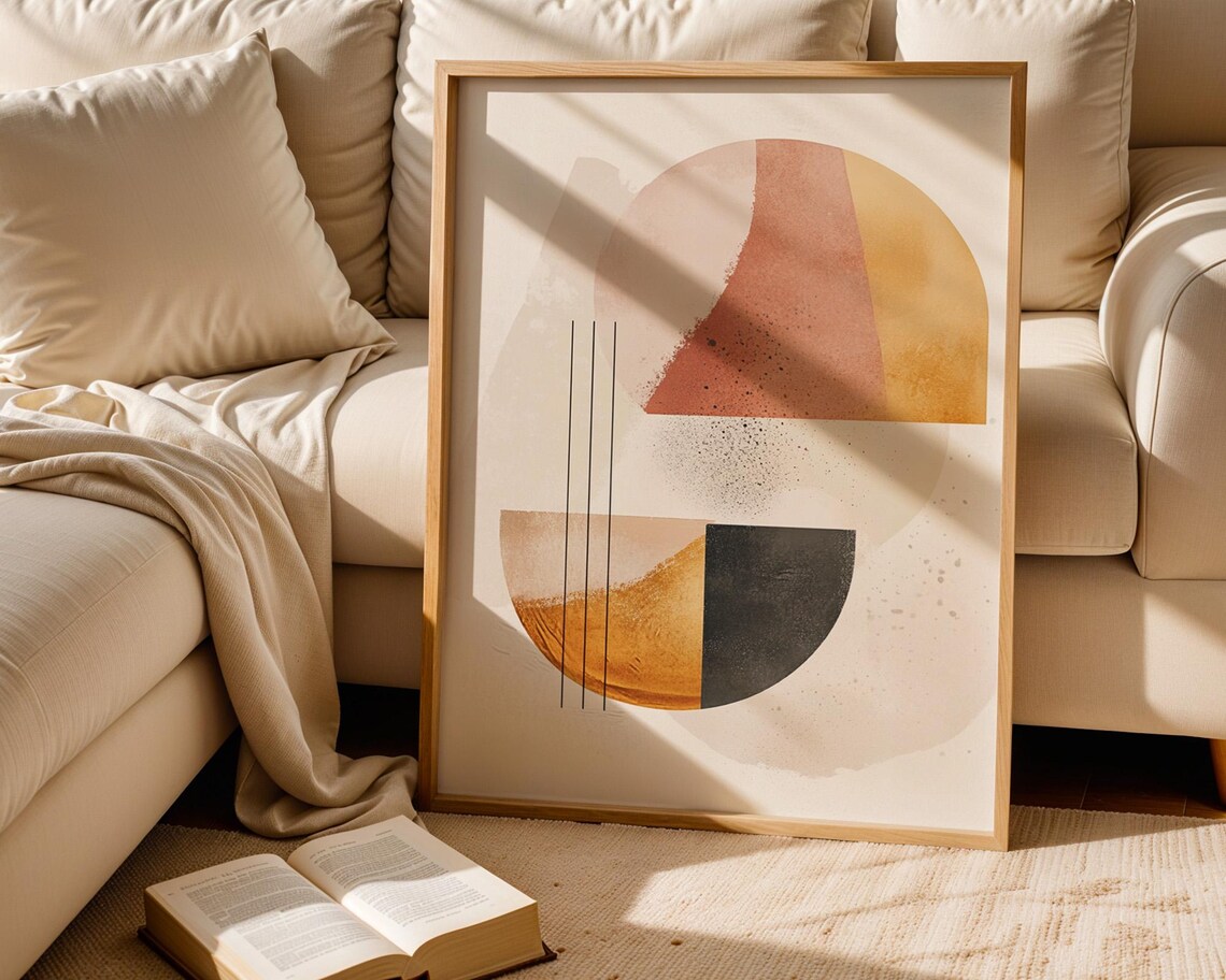 Abstract Boho Style Wall Art For Home Office - Image 5