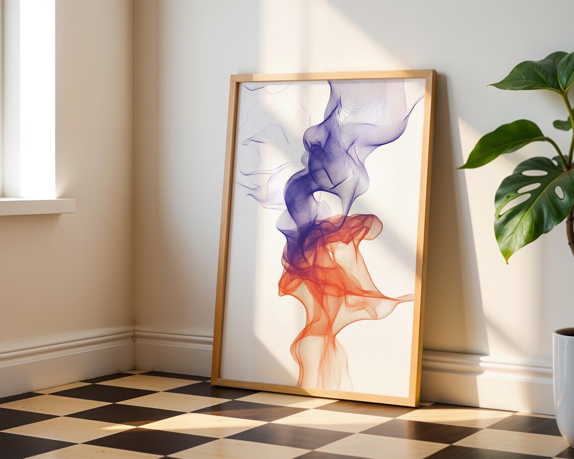 Bicolor Line Art, Home Kitchen Office Decor - Image 3