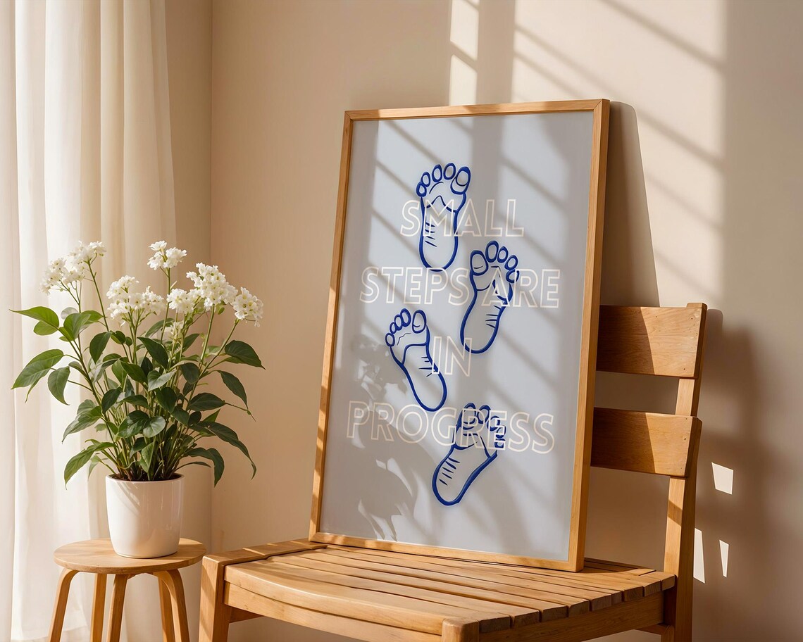 Small Steps Are In Progress Inspirational Wall Art - Image 4