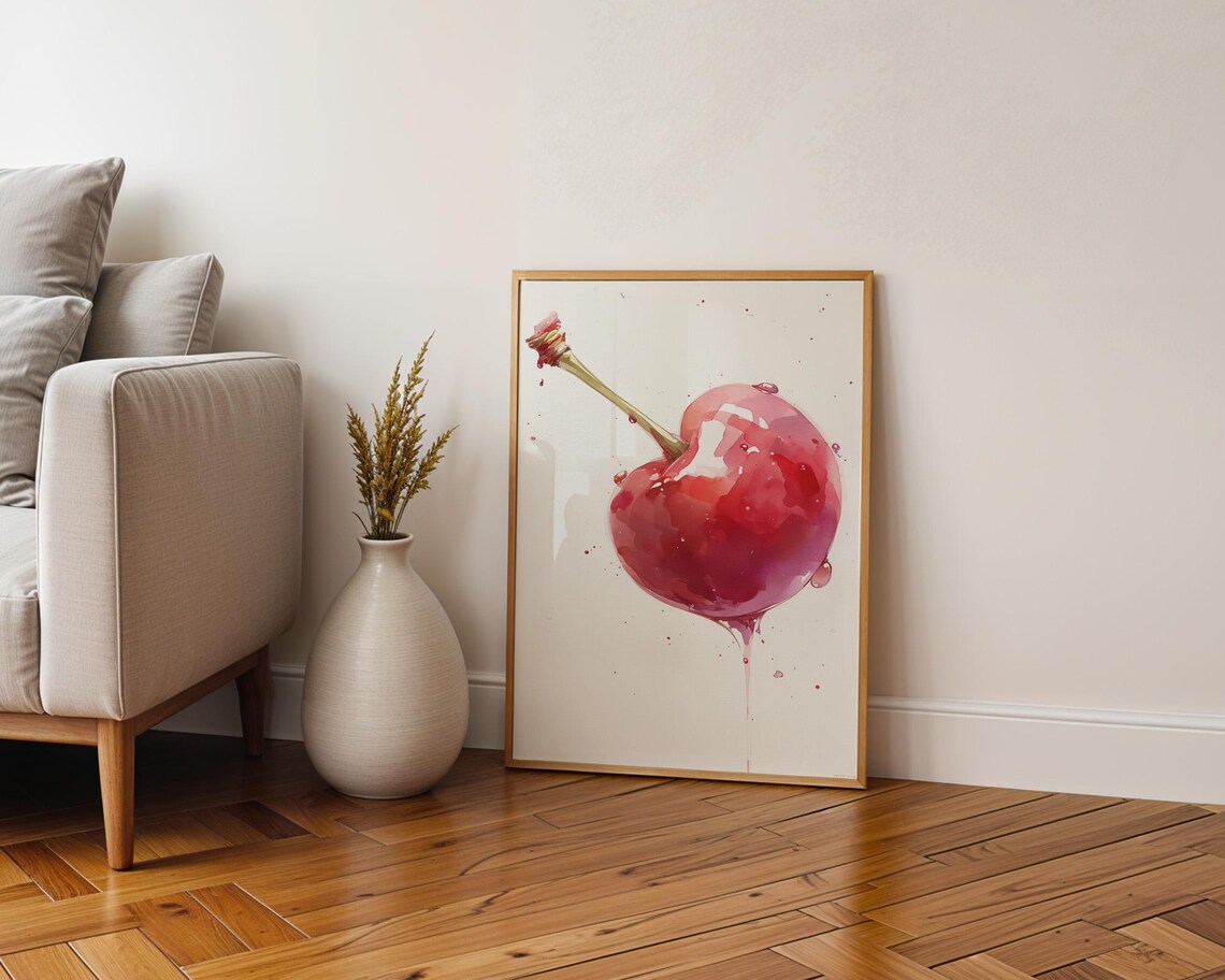 Cherry Art Print, Kitchen And Room Decor - Image 5