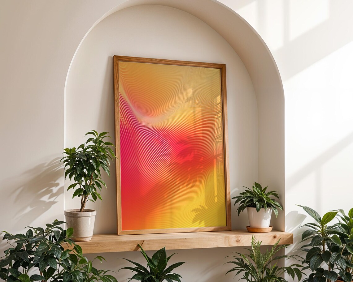 Wavy Wall Art, Home Kitchen Office Decor - Image 6