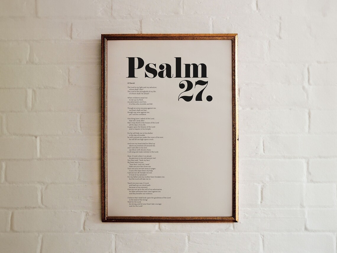 Psalm 27 Bible Verse Art Print, Whom Shall I Fear - Image 6