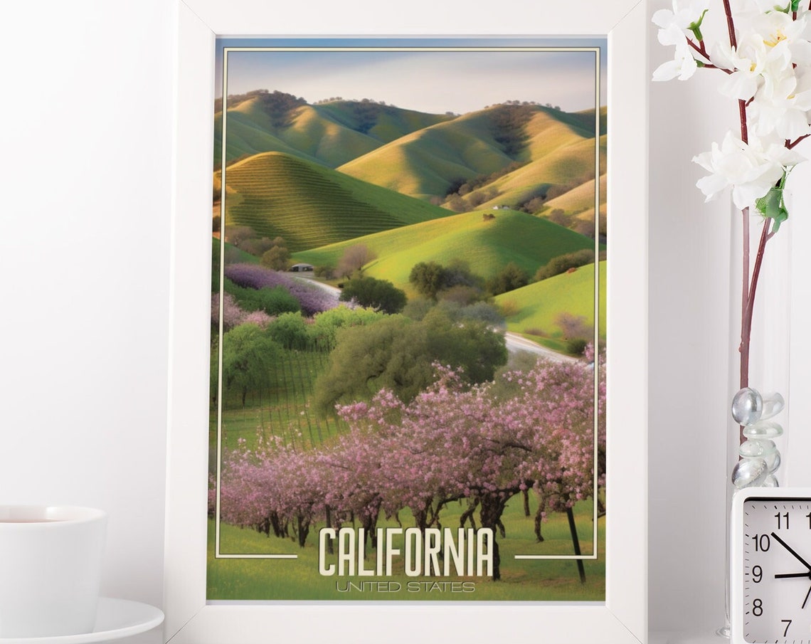 Beautiful United States Png Californias Vineyards California Vineyard Travel Poster United States Travel Art Png