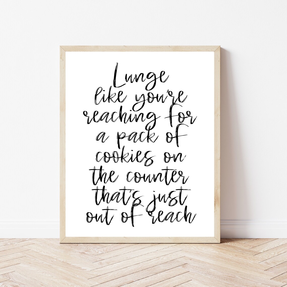 Funny Fitness Poster, Home Gym Workout Decor Print