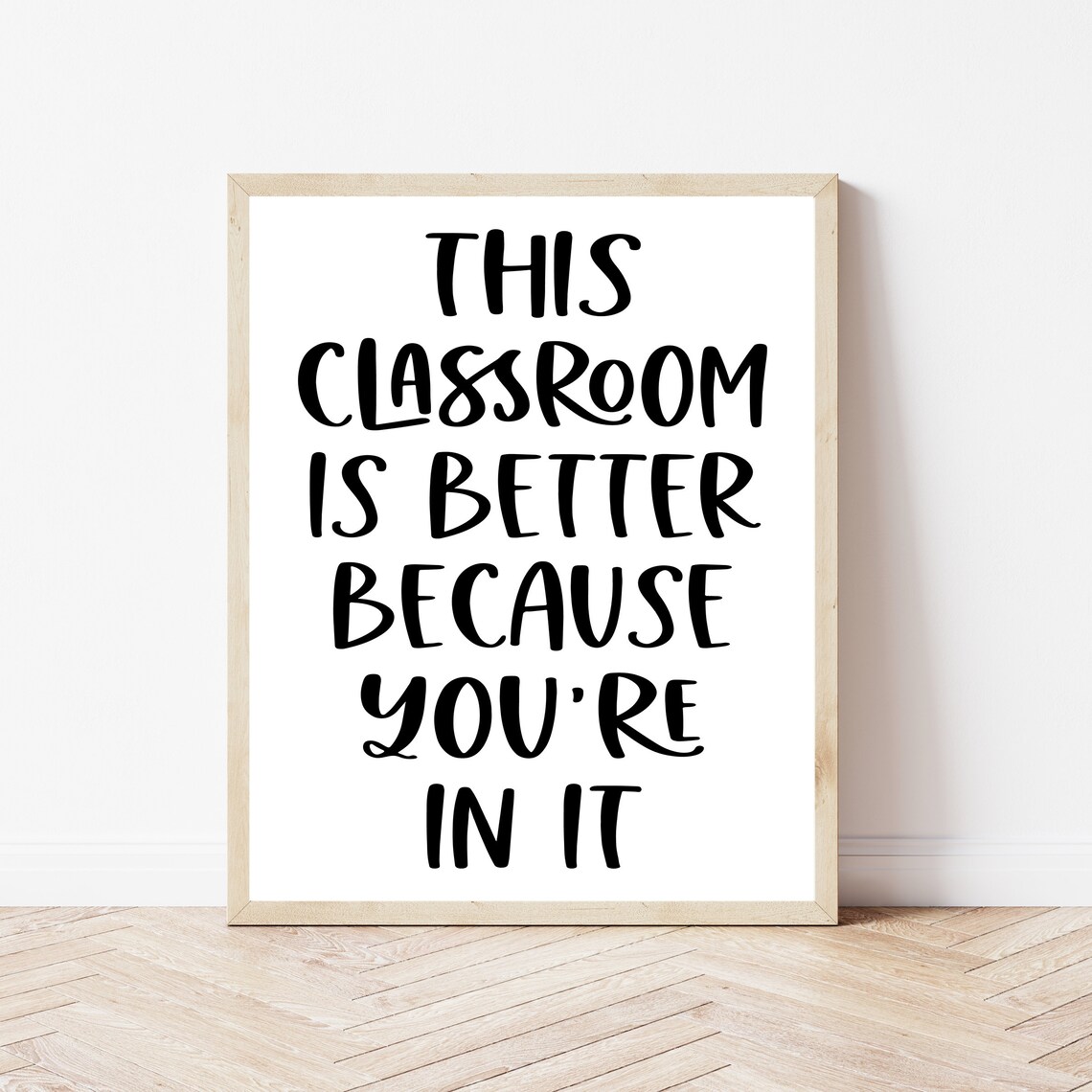 Classroom Inclusion Door Welcome Sign, Farmhouse Art Print