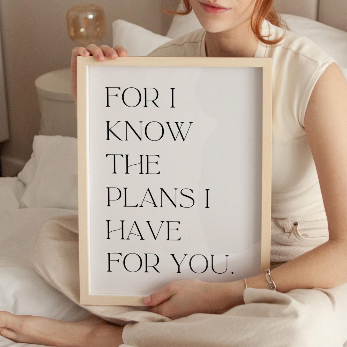 For I Know the Plans I Have for You Minimalist Scripture Poster - Image 3
