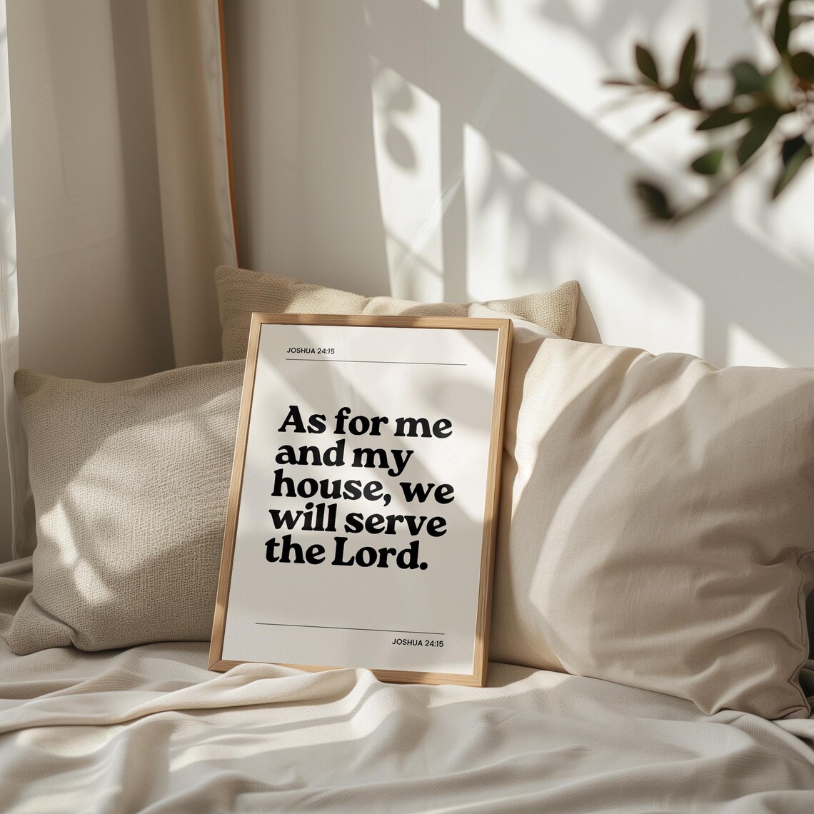 As For Me And My House We Will Serve the Lord Joshua 2415 Faith Poster - Image 2