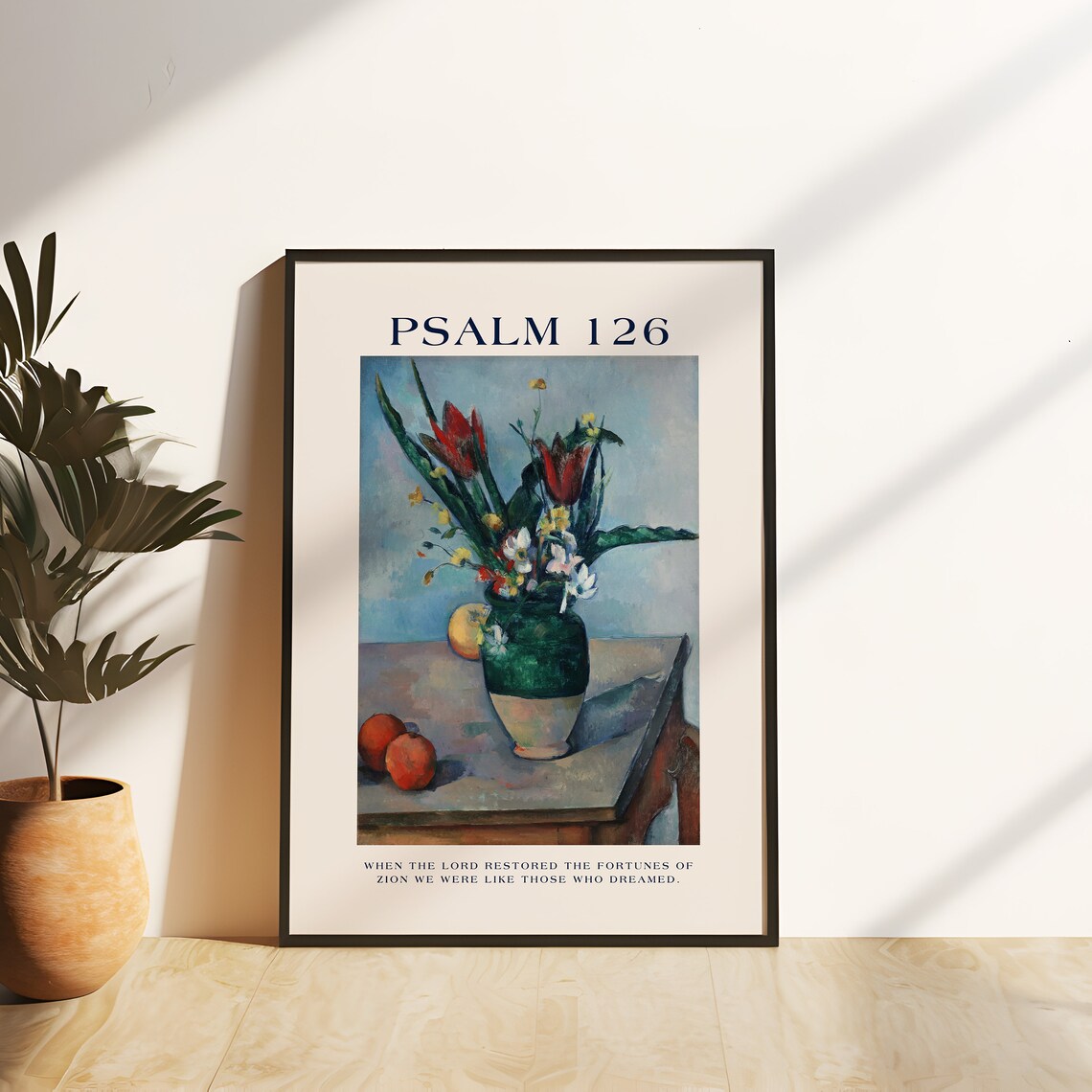 Psalm 126 Tulips Christian Wall Art Cezanne Print Bible Verse Scripture Godly Gift For Her Maximalist Wall Art - Image 3