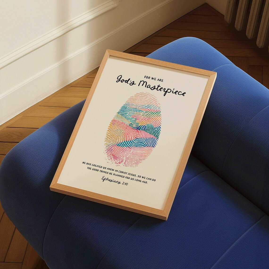 Gods Masterpiece Christian Wall Art, Watercolor Poster - Image 4