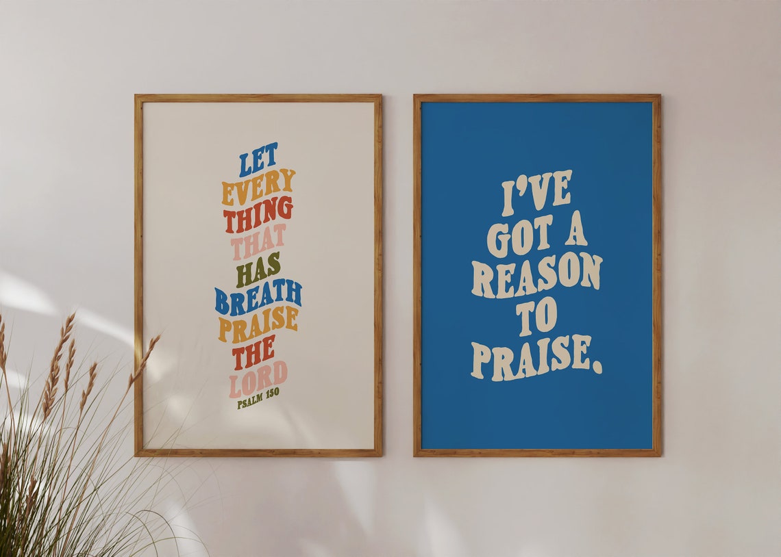 I've Got A Reason To Praise Psalm 150 Colorful Two Poster Set - Image 4