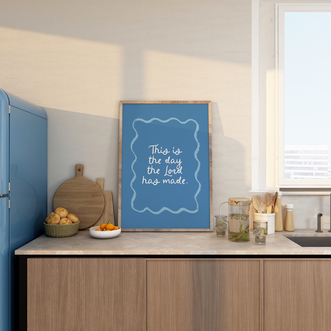Coastal Christian Bible Verse Quote Art Print - Image 4