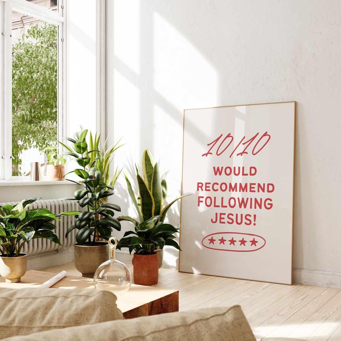 10 out of 10 Would Recommend Following Jesus Funny Christian Quote Poster - Image 4