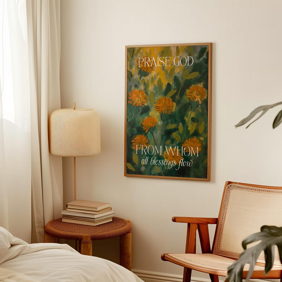 Praise God From Whom All Blessings Flow Marigold Garden Poster - Image 4
