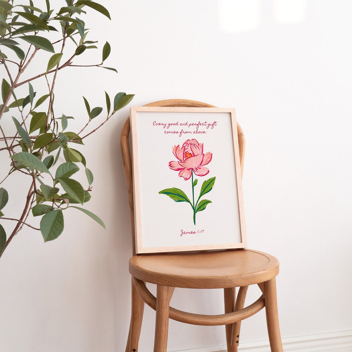 Every Good and Perfect Gift Pink Peony James 1 17 Poster Art - Image 3